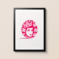 Winking Queen Screenprint