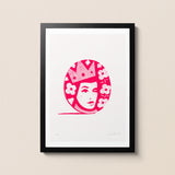 Winking Queen Screenprint