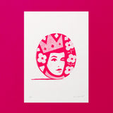 Winking Queen Screenprint